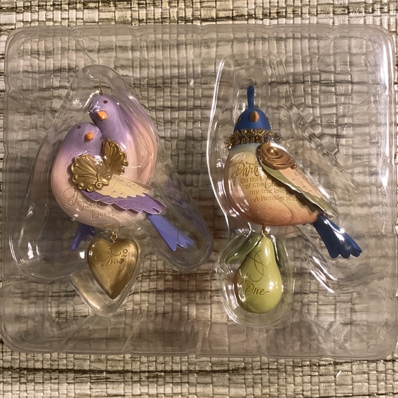 Hallmark Keepsake Twelve Days of Christmas 2 Christmas Tree Ornaments ~ NEW - Picture 3 of 5